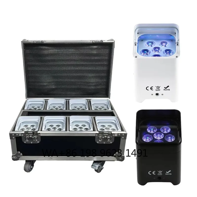 6x18W RGBWAUV 6IN1 Battery LED Uplight IP33 DMX Sound Activated Stage Lamp Wedding Party Church Event Decor
6x18W RGBWAUV 6IN1 Battery LED Uplight IP33 DMX Sound Activated Stage Lamp Wedding Party Church Event Decor