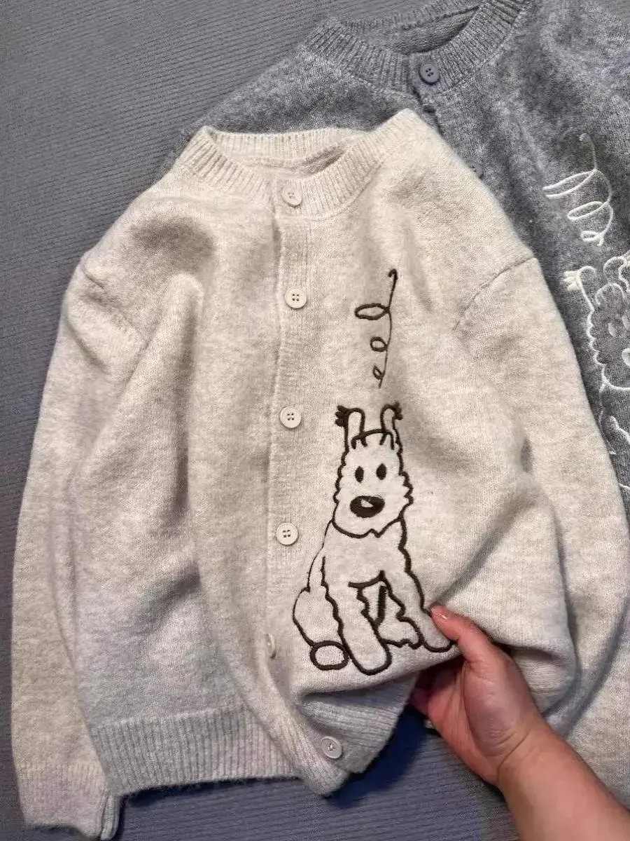 Kawaii Dog Knitted Cardigan Coats Y2k Long Sleeve Sweet Sweaters American Women Vintage Sueter Mujer O Neck Cartoon
Kawaii Dog Knitted Cardigan Coats Y2k Long Sleeve Sweet Sweaters American Women Vintage Sueter Mujer O Neck Cartoon
