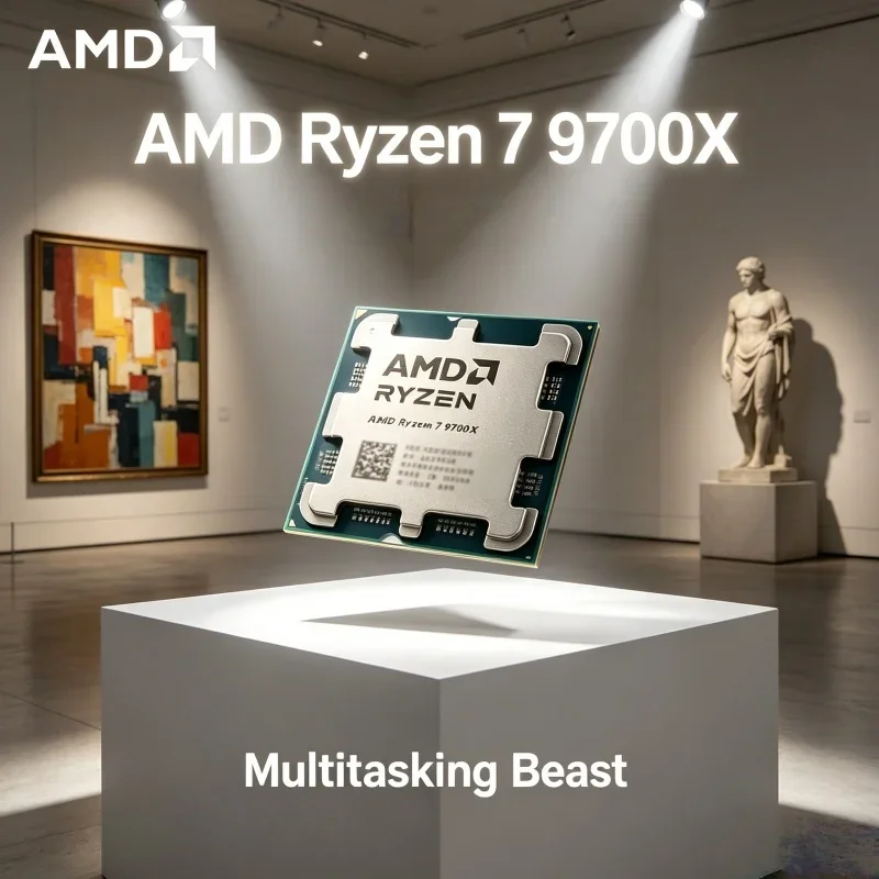 AMD Ryzen 7 9700X Desktop Unlocked Loose Processor Chip Socket AM5 8 Core 16 Thread 5.5GHz For Enthusiast Gaming PC
AMD Ryzen 7 9700X Desktop Unlocked Loose Processor Chip Socket AM5 8 Core 16 Thread 5.5GHz For Enthusiast Gaming PC