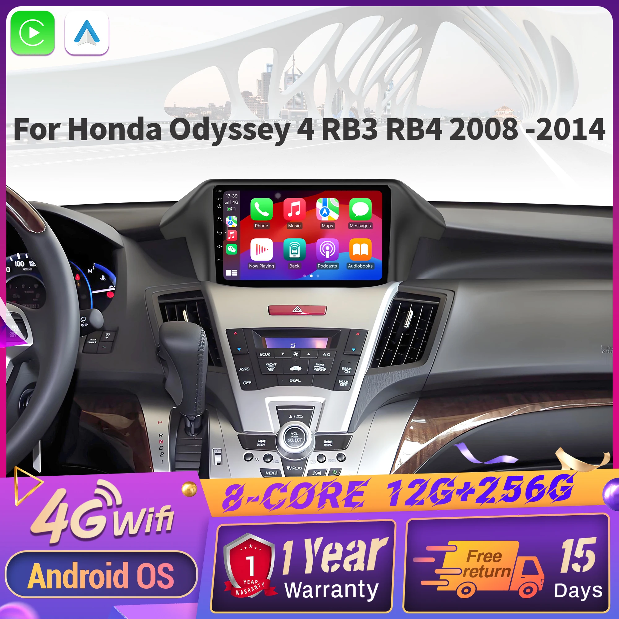 Автомобильное радио для Honda Odyssey 4 RB3 RB4 2008-2014, навигация, GPS, мультимедиа, беспроводной Android 14 CarPlay, 2K QLED экран
Автомобильное радио для Honda Odyssey 4 RB3 RB4 2008-2014, навигация, GPS, мультимедиа, беспроводной Android 14 CarPlay, 2K QLED экран