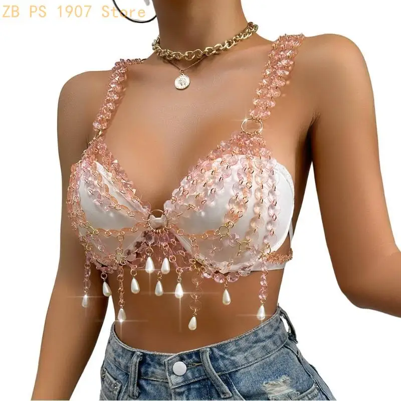 Handcrafted Acrylic Circles Body Chain with Delicate Pendant for Women 55KA
Handcrafted Acrylic Circles Body Chain with Delicate Pendant for Women 55KA