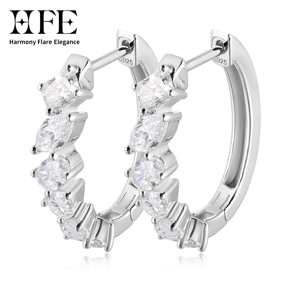 HFE All Moissanite Earrings 925 Pure Silver Women's Fashion Personality Laboratory Cultivate Diamond Earrings Party Fine Jewelry
HFE All Moissanite Earrings 925 Pure Silver Women's Fashion Personality Laboratory Cultivate Diamond Earrings Party Fine Jewelry