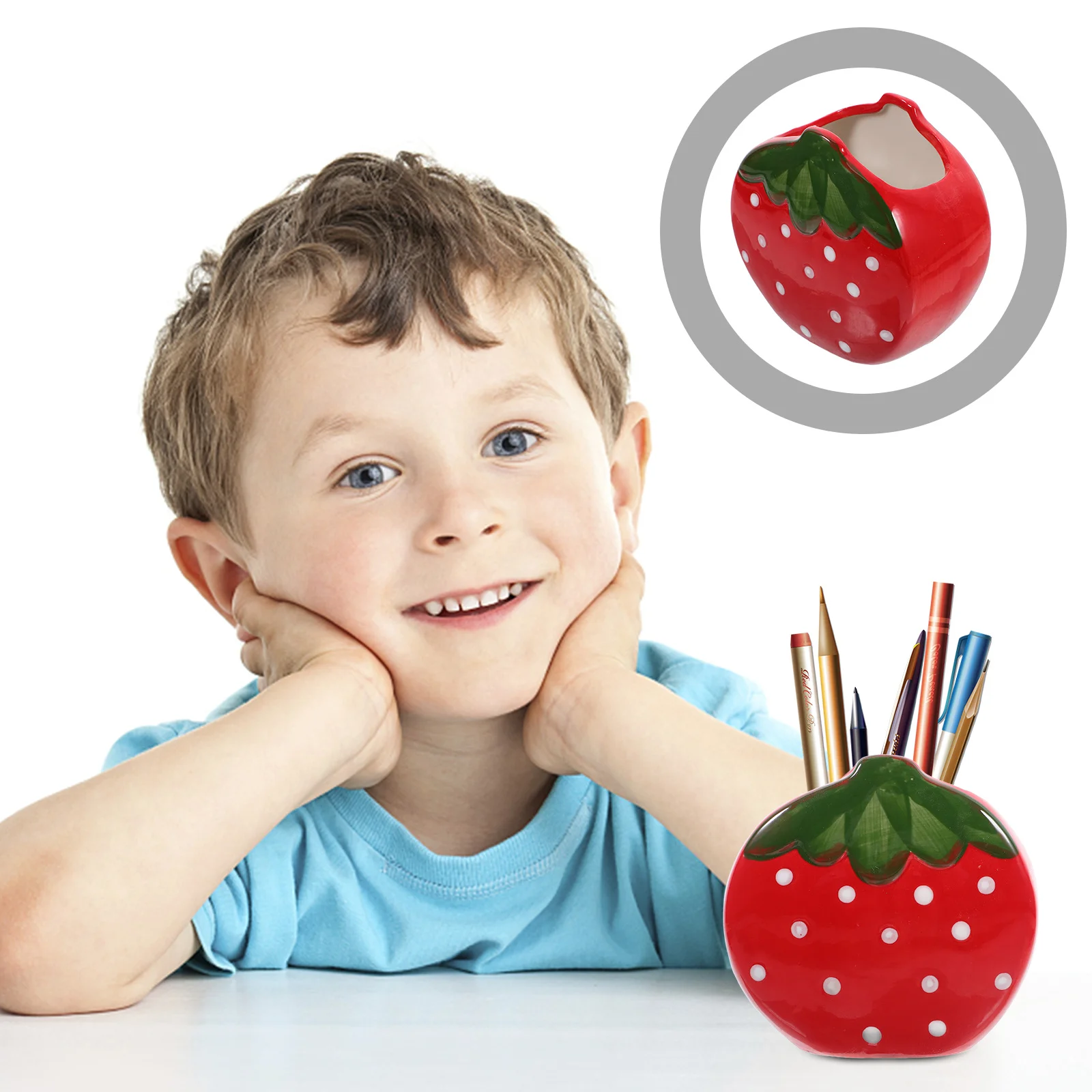 2Pcs Strawberry Pen Holder Ceramic Desk Organizer Pencil Holder Stationery Storage Box Multipurpose Desktop Use
2Pcs Strawberry Pen Holder Ceramic Desk Organizer Pencil Holder Stationery Storage Box Multipurpose Desktop Use