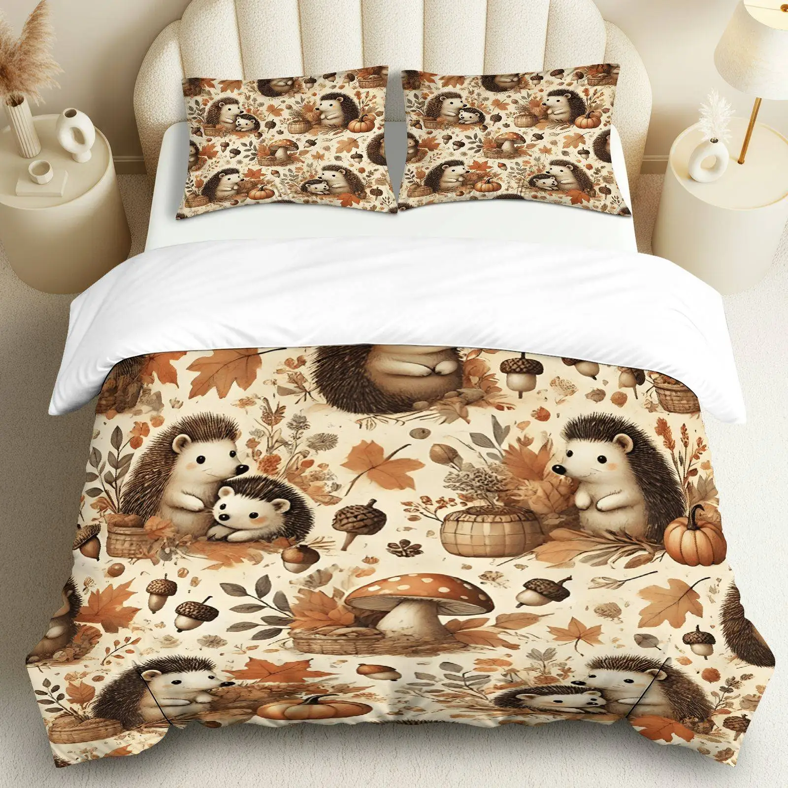 3PCS Duvet Cover, 1 Duvet+2 Pillowcases(Without filler), Hedgehog Pattern Suitable for decoration Bedroom, Living Room.
3PCS Duvet Cover, 1 Duvet+2 Pillowcases(Without filler), Hedgehog Pattern Suitable for decoration Bedroom, Living Room.