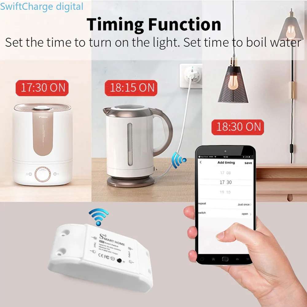 Graffiti Smart Mini WiFi Switch Voice APP Remote Control Timer Switch Concealed Switch
Graffiti Smart Mini WiFi Switch Voice APP Remote Control Timer Switch Concealed Switch