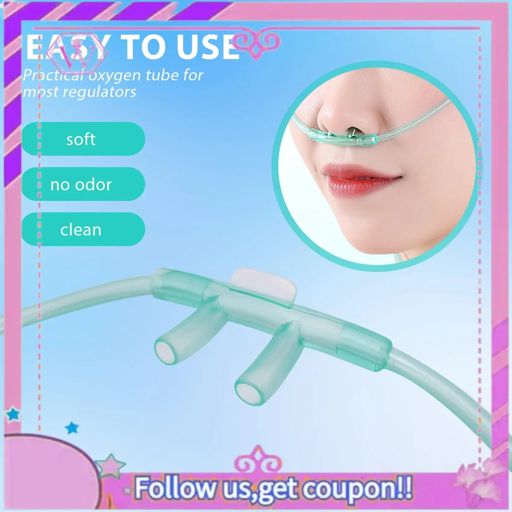 Upgraded 6Pcs Oxygen Cannulas 2 Meters Nasal Cannula Soft Nasal Oxygen Tubing O2 Cannula For Adults
Upgraded 6Pcs Oxygen Cannulas 2 Meters Nasal Cannula Soft Nasal Oxygen Tubing O2 Cannula For Adults