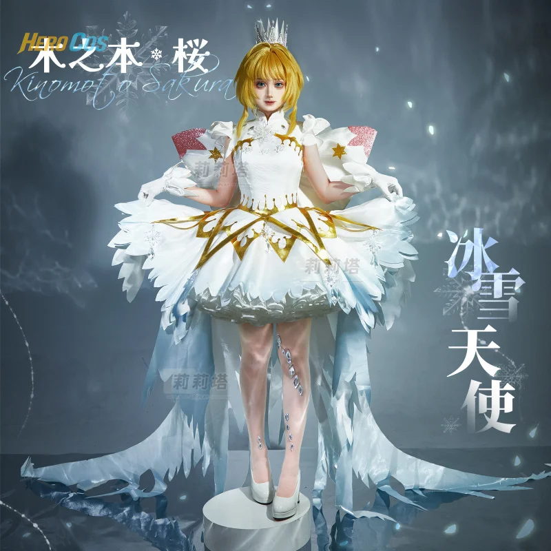 HERO Cos Card Captor KINOMOTO SAKURA Косплей Костюм ледяного ангела Милая униформа Платье Хэллоуин Карнавальная вечеринка Одежда для ролевых игр
HERO Cos Card Captor KINOMOTO SAKURA Косплей Костюм ледяного ангела Милая униформа Платье Хэллоуин Карнавальная вечеринка Одежда для ролевых игр