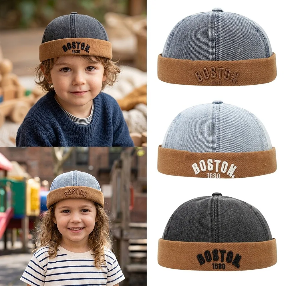 Letter Embroidered Baby Brimless Hat Adjustable Cotton Denim Landlord Cap Breathable Sun Protection Bucket Hat
Letter Embroidered Baby Brimless Hat Adjustable Cotton Denim Landlord Cap Breathable Sun Protection Bucket Hat