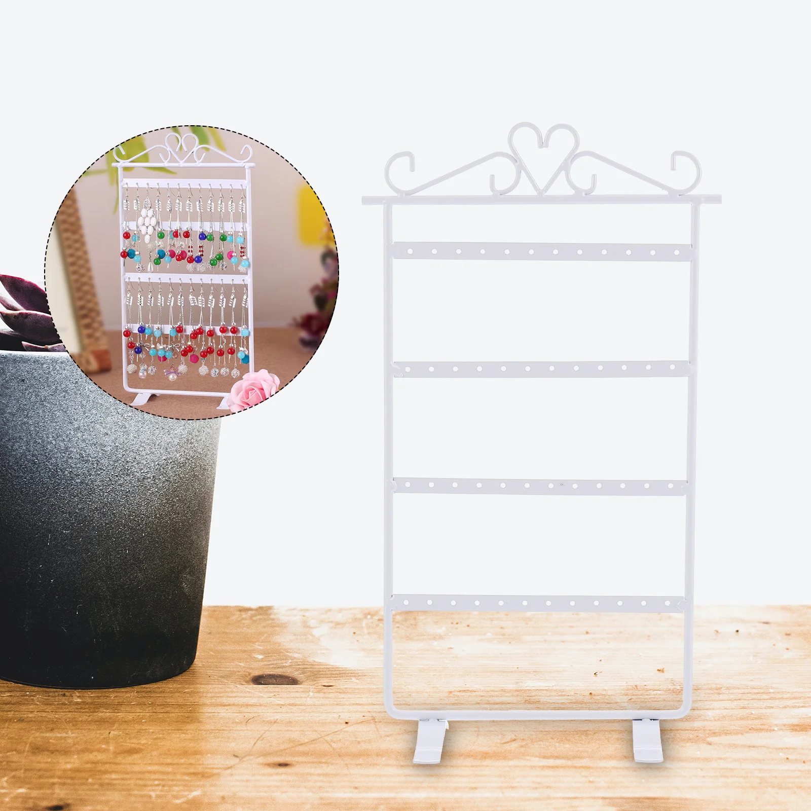 Earring Stand Rack Iron 48 Holes Jewelry Organizer Small Delicate Storage Holder for Dressing Table Bedroom Jewelry Display
Earring Stand Rack Iron 48 Holes Jewelry Organizer Small Delicate Storage Holder for Dressing Table Bedroom Jewelry Display