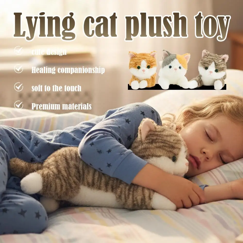 Полосатая плюшевая подушка с лежачим котом, мягкая игрушка-котенок, обнимающая игрушка, милая реалистичная кукла-котяшка для очаровательного подарка на день рождения
Полосатая плюшевая подушка с лежачим котом, мягкая игрушка-котенок, обнимающая игрушка, милая реалистичная кукла-котяшка для очаровательного подарка на день рождения
