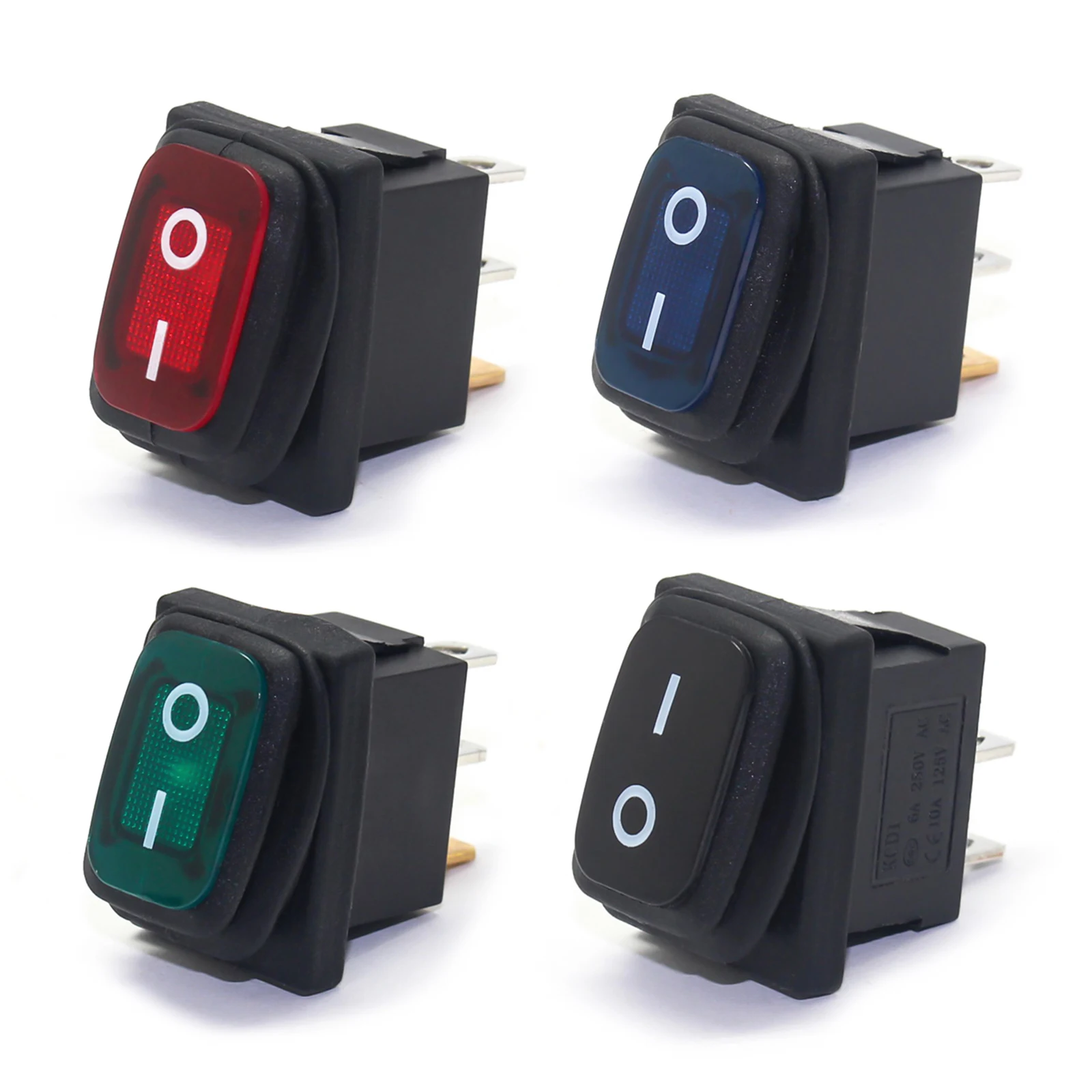 10pcs KCD1 Waterproof 10A 5V 12V 24V 220V Light Button Switch Rocker Switch Red Blue Lamp SPST ON OFF Car Dashboard Boat Marine
10pcs KCD1 Waterproof 10A 5V 12V 24V 220V Light Button Switch Rocker Switch Red Blue Lamp SPST ON OFF Car Dashboard Boat Marine