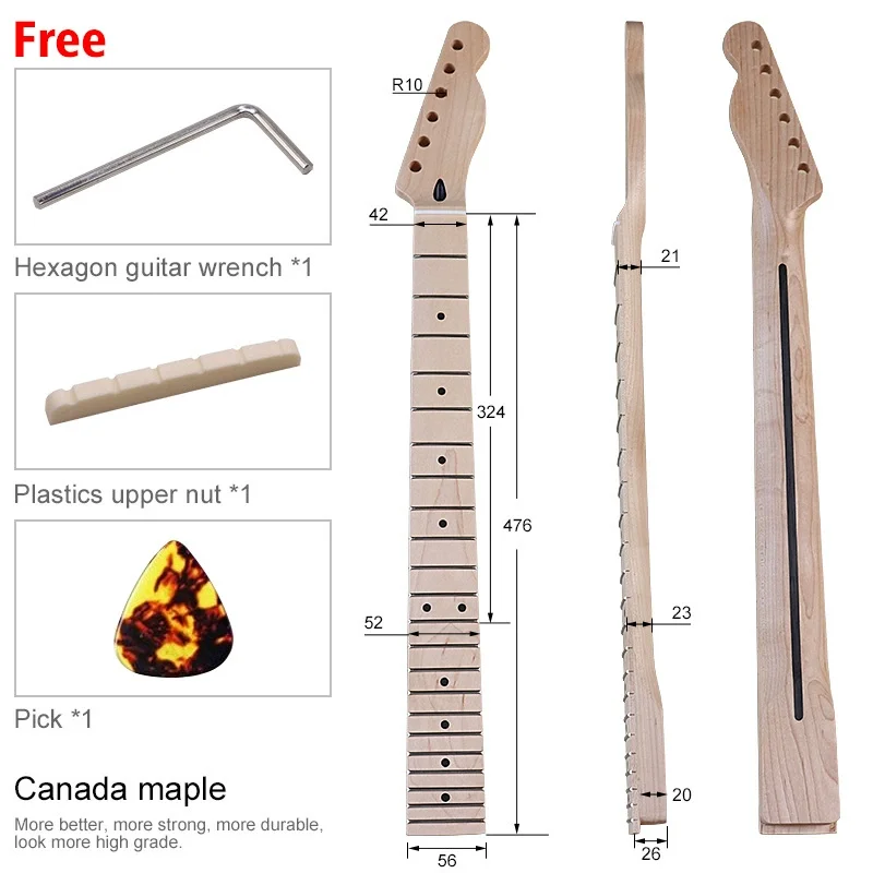 Electric guitar neck matte 6 string 22 product with peach tube modified DIY accessories
Electric guitar neck matte 6 string 22 product with peach tube modified DIY accessories