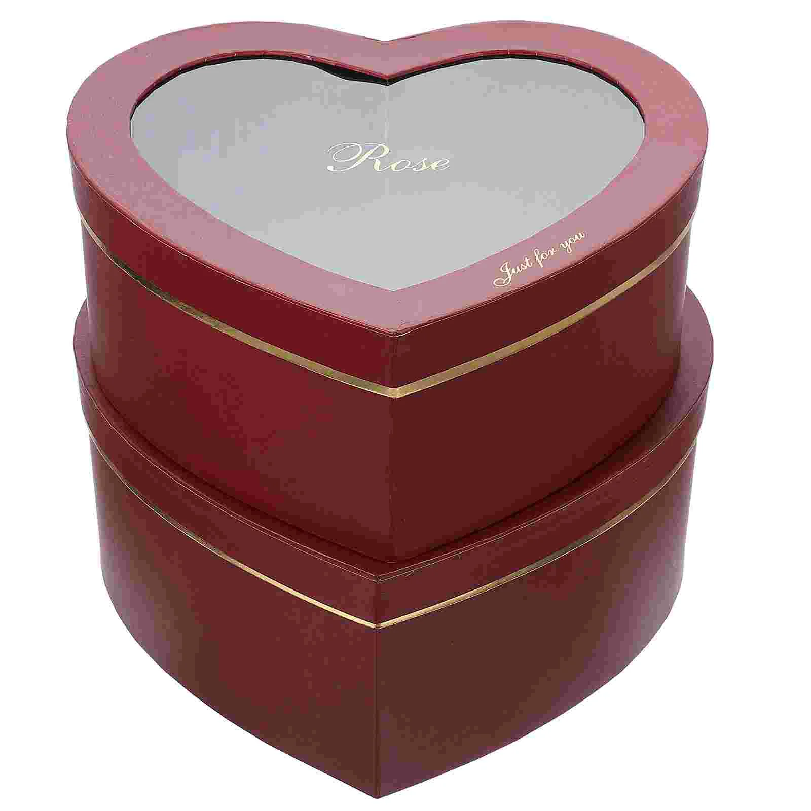 2 Pcs Heart Shaped Flower Box Paper PVC Transparent Window Gift Packaging Valentine Day Christmas Floral Arrangement Elegant
2 Pcs Heart Shaped Flower Box Paper PVC Transparent Window Gift Packaging Valentine Day Christmas Floral Arrangement Elegant