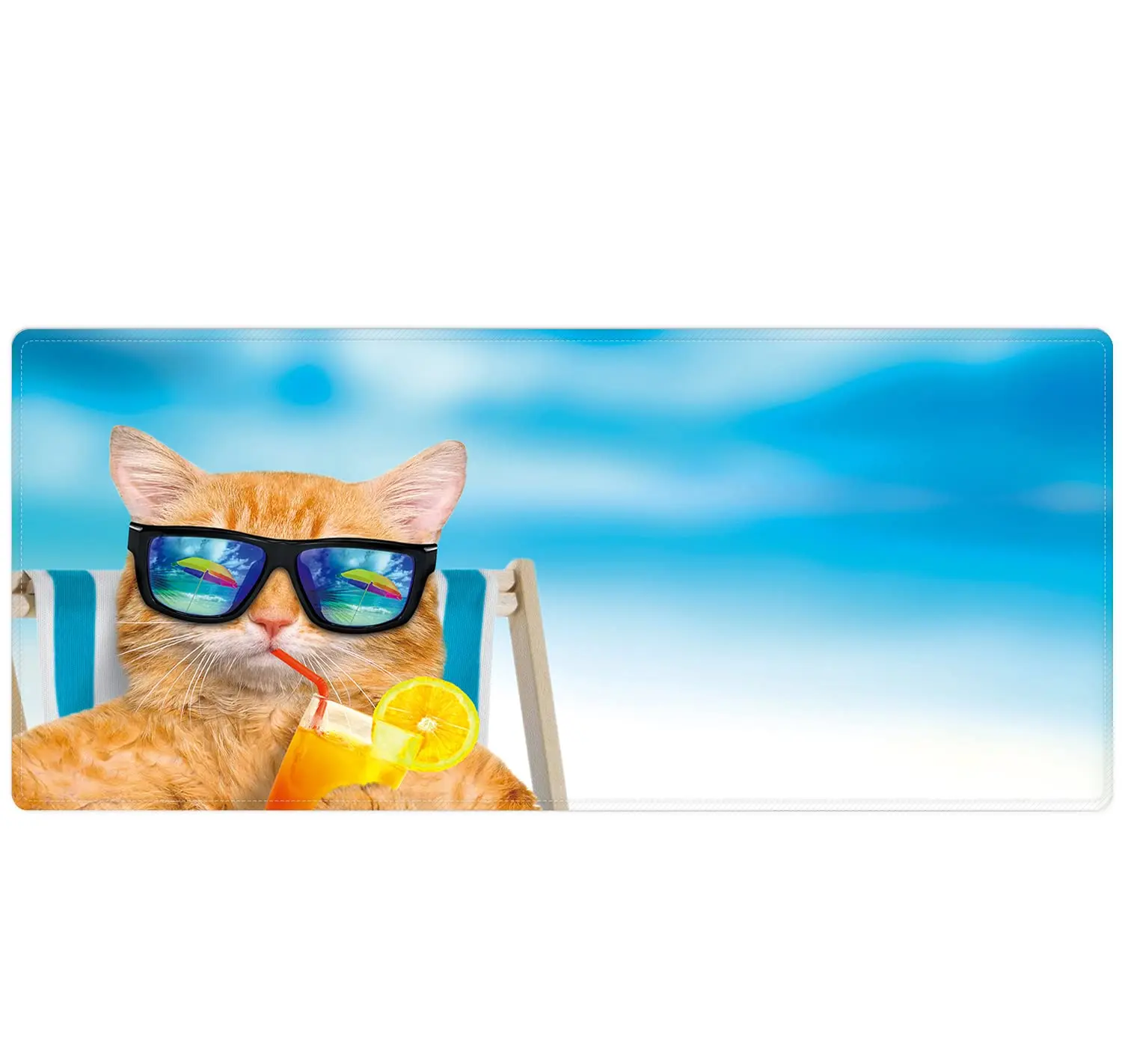 Large Gaming Mousepad Cute Cat on Beach Chair Keyboard Mouse Mat Desk Pad with Non Slip Rubber Base Stitched Edges Office Decor
Large Gaming Mousepad Cute Cat on Beach Chair Keyboard Mouse Mat Desk Pad with Non Slip Rubber Base Stitched Edges Office Decor