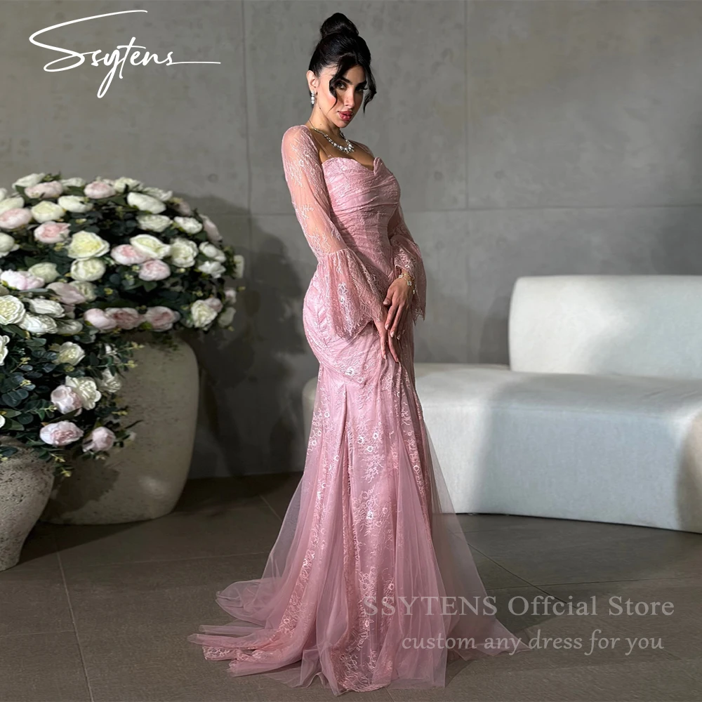 Saudi Luxury Evening Dresses with Jacket Mermaid Pink Full Lace Prom Gowns Vestidos Wedding Formais Elegantes Dubai Party Dress
Saudi Luxury Evening Dresses with Jacket Mermaid Pink Full Lace Prom Gowns Vestidos Wedding Formais Elegantes Dubai Party Dress