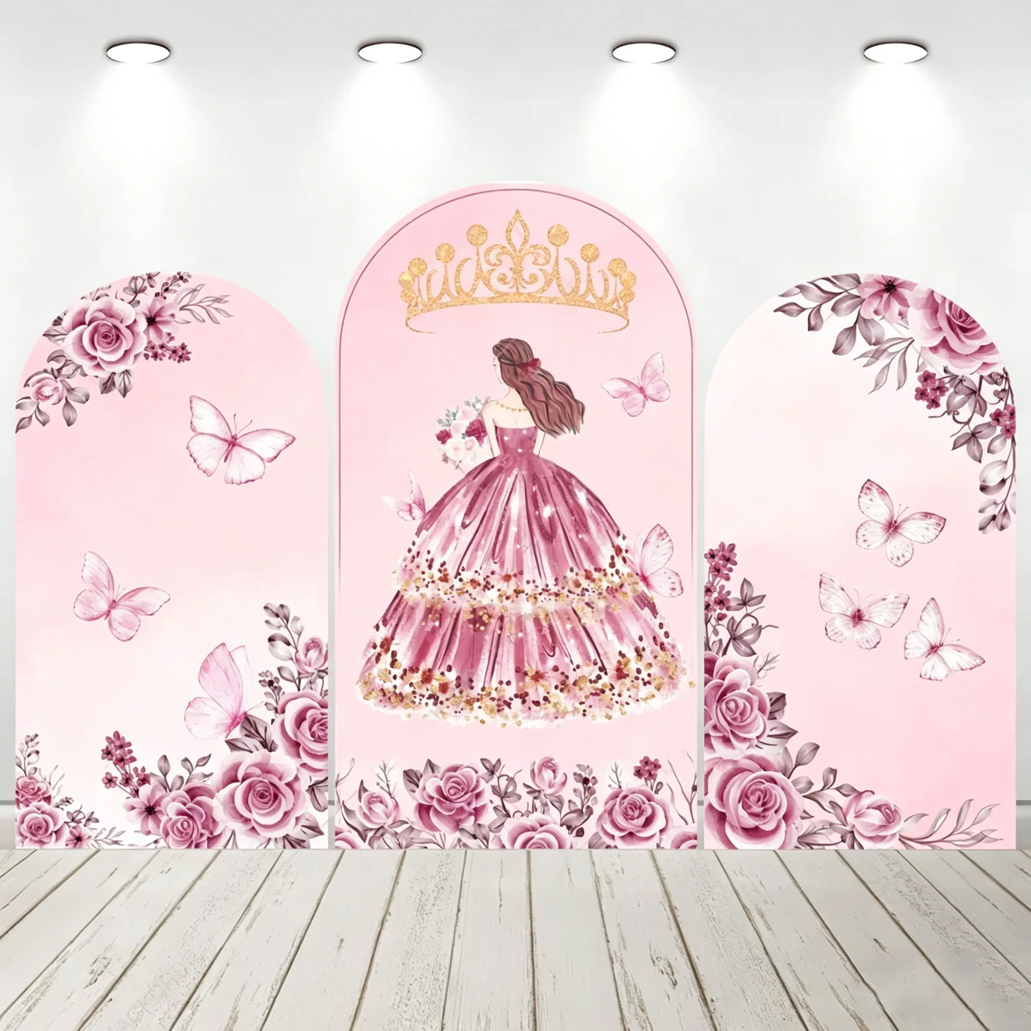 LS Quinceanera Girl 15th Birthday Arch Cover Backdrop Floral Butterfly Princess Pink Dress Garden Background Kid Photo
LS Quinceanera Girl 15th Birthday Arch Cover Backdrop Floral Butterfly Princess Pink Dress Garden Background Kid Photo