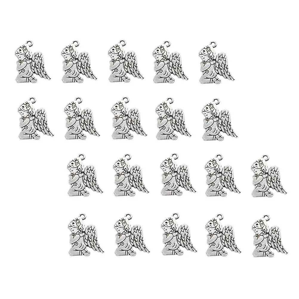 50pcs Angel Pendant Charms Jewelry Accessories Prayer Diy Silver Color Alloy Small Wing Keychain Making Crafts
50pcs Angel Pendant Charms Jewelry Accessories Prayer Diy Silver Color Alloy Small Wing Keychain Making Crafts