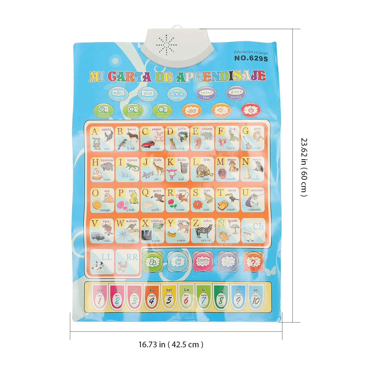 Spanish and English Talking Poster Kids Early Education Supplies Blue Electronic Kids Learning Educational Chart Durable
Spanish and English Talking Poster Kids Early Education Supplies Blue Electronic Kids Learning Educational Chart Durable