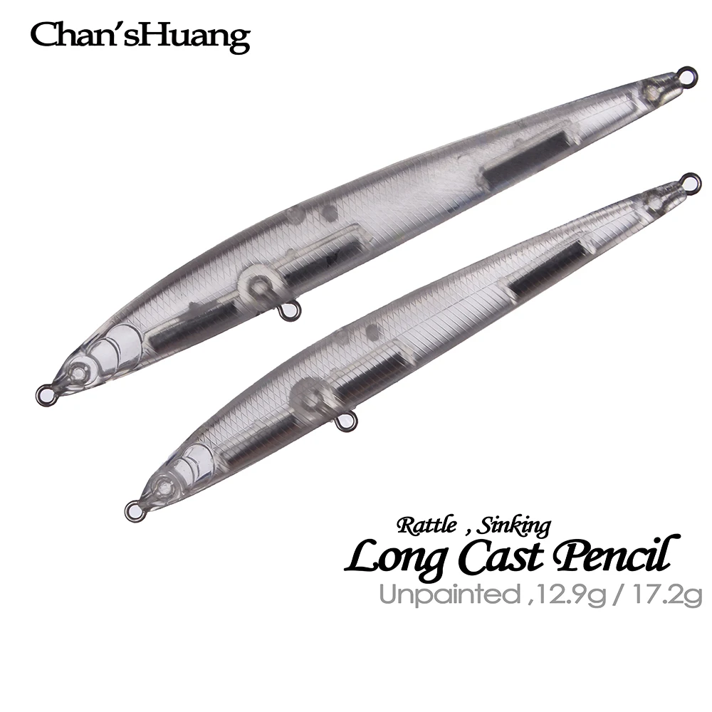 Chan’sHuang 10PCS Unpainted Blanks Bait 12.9g/17.2g Long Cast Sinking Pencil Rattle DIY Artificial Fishing Lure
Chan’sHuang 10PCS Unpainted Blanks Bait 12.9g/17.2g Long Cast Sinking Pencil Rattle DIY Artificial Fishing Lure