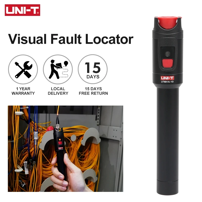 Оптический тестер UNI-T UT691A-10/UT691A-30 с красным светом, 2.5мм, интерфейсы SC/FC/ST, визуальный локатор неисправностей, источник красного света для тестирования оптических кабелей
Оптический тестер UNI-T UT691A-10/UT691A-30 с красным светом, 2.5мм, интерфейсы SC/FC/ST, визуальный локатор неисправностей, источник красного света для тестирования оптических кабелей