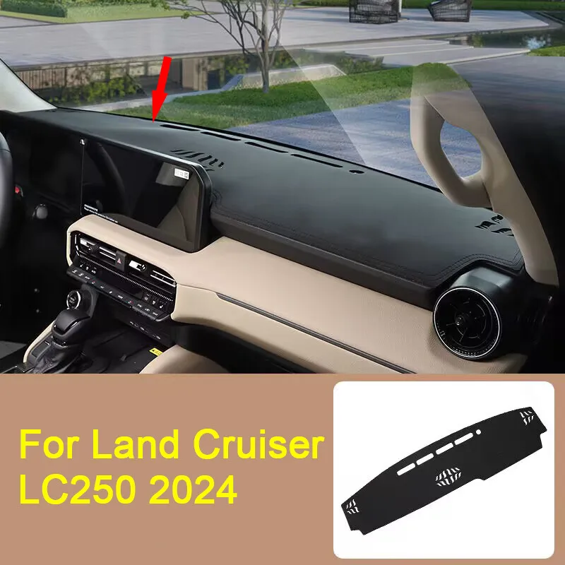 Черный кожаный чехол для приборной панели, защитный коврик для приборной панели для Land Cruiser LC250 2024
Черный кожаный чехол для приборной панели, защитный коврик для приборной панели для Land Cruiser LC250 2024