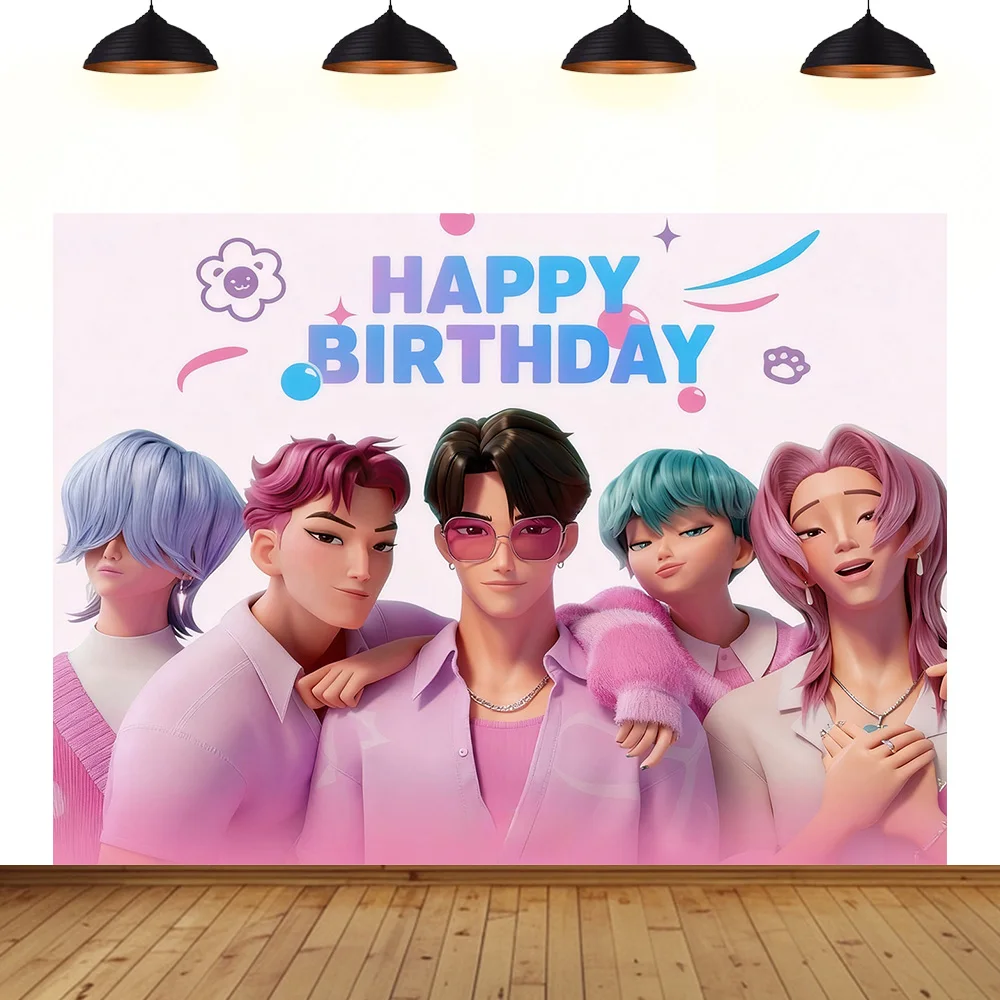 birthday Theme background party boys band hunter music sa ja Happy Birthday k pop decoration photography backdrop
birthday Theme background party boys band hunter music sa ja Happy Birthday k pop decoration photography backdrop