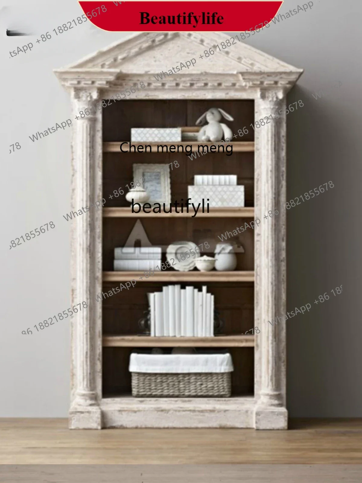 G153 American Country Retro Solid Wood Arch Bookcase Classical Distressed Open Display French Sideboard Cabinet
G153 American Country Retro Solid Wood Arch Bookcase Classical Distressed Open Display French Sideboard Cabinet
