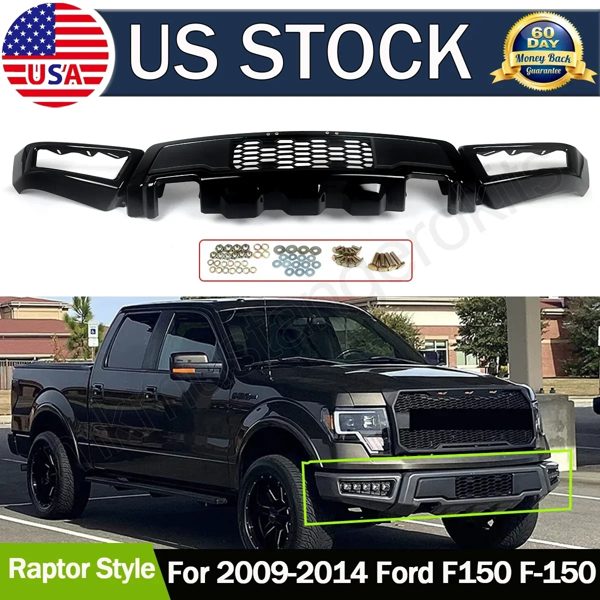For 2009-2014 Ford F150 Raptor Style Conversion Painted Black Steel Front Bumper
For 2009-2014 Ford F150 Raptor Style Conversion Painted Black Steel Front Bumper