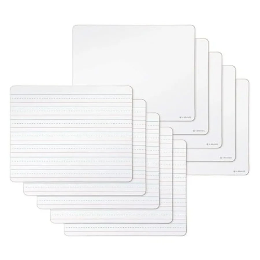 Dry Erase Lapboards 10 Pack 9" x 12" Double-Sided Small Whiteboards for School Student Lapboards for Classroom School and Homes
Dry Erase Lapboards 10 Pack 9" x 12" Double-Sided Small Whiteboards for School Student Lapboards for Classroom School and Homes