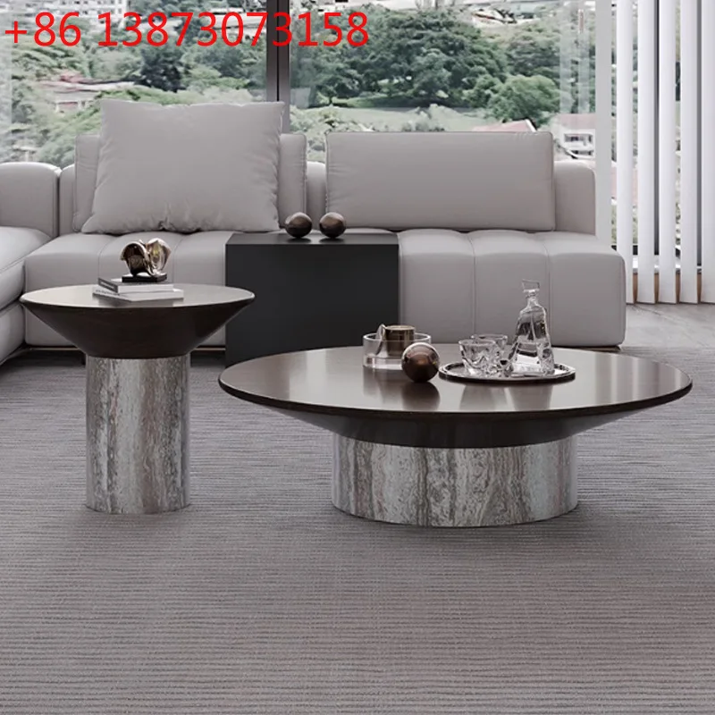 Marble coffee table living room round household light luxury Italian minimalist villa new
Marble coffee table living room round household light luxury Italian minimalist villa new