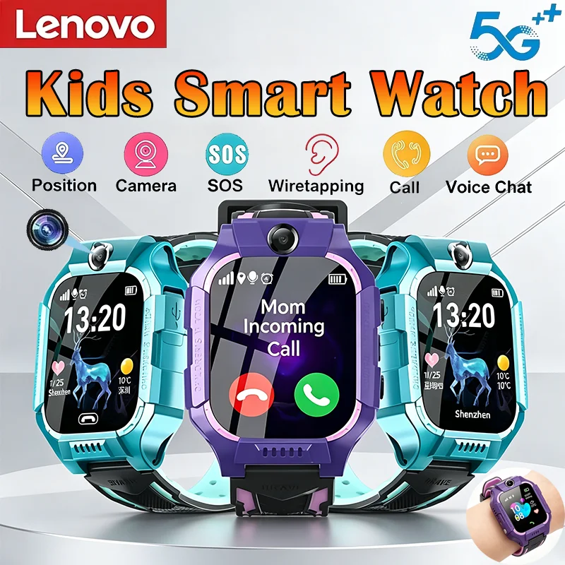 Lenovo 2026 New 5G Waterproof Kids Smart Watch SOS GPS Tracker Sim Card Call Camera Child Watch Gift for Boys Girls iOS Android
Lenovo 2026 New 5G Waterproof Kids Smart Watch SOS GPS Tracker Sim Card Call Camera Child Watch Gift for Boys Girls iOS Android