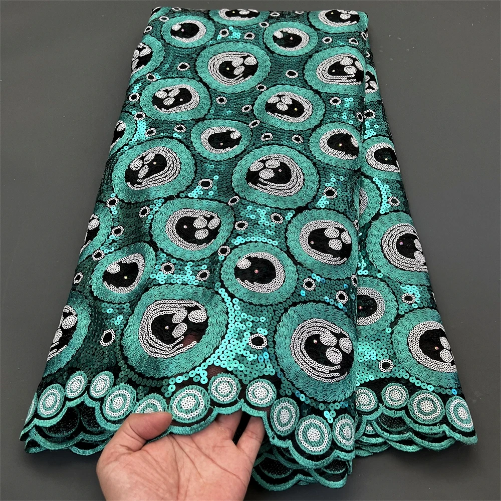 2023 African Lace Sequin Green Fabric Tulle Wedding Brocade For Women Embroidery Nigerian Fashion Fabrics Cloth Sewing 5Yards
2023 African Lace Sequin Green Fabric Tulle Wedding Brocade For Women Embroidery Nigerian Fashion Fabrics Cloth Sewing 5Yards