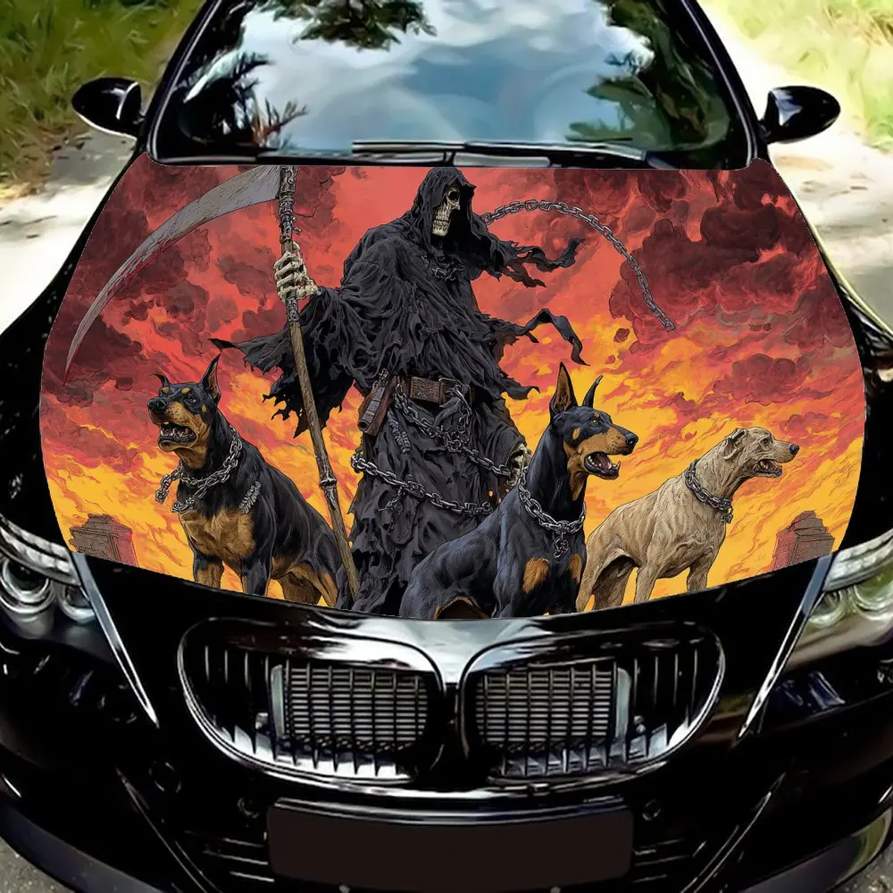 Hound of Hades Messenger Car Vinyl Wrap, PVC Waterproof Car Hood Sticker, Self-Adhesive Scratch-Resistant Stickers for Engine Co
Hound of Hades Messenger Car Vinyl Wrap, PVC Waterproof Car Hood Sticker, Self-Adhesive Scratch-Resistant Stickers for Engine Co