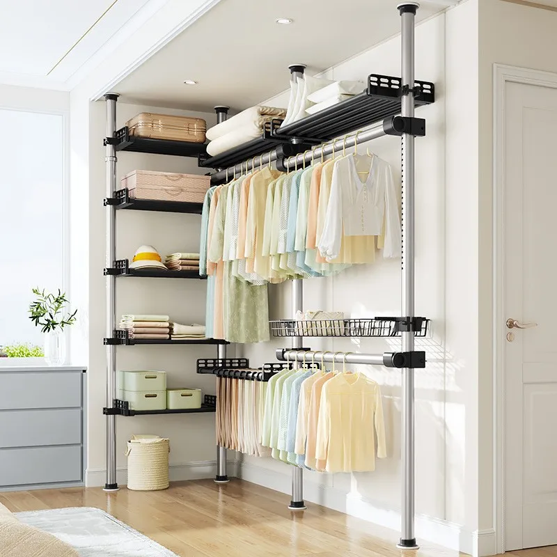 Ceiling standing clothes drying rack, no punching required, telescopic and simple installation storage rack, household floor han
Ceiling standing clothes drying rack, no punching required, telescopic and simple installation storage rack, household floor han