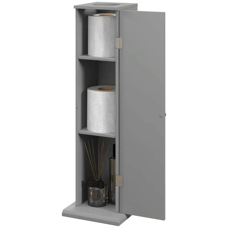 Small Toilet Paper Cabinet, Bathroom Corner Cabinet with Doors and Shelves for Paper Shampoo, Gray
Small Toilet Paper Cabinet, Bathroom Corner Cabinet with Doors and Shelves for Paper Shampoo, Gray