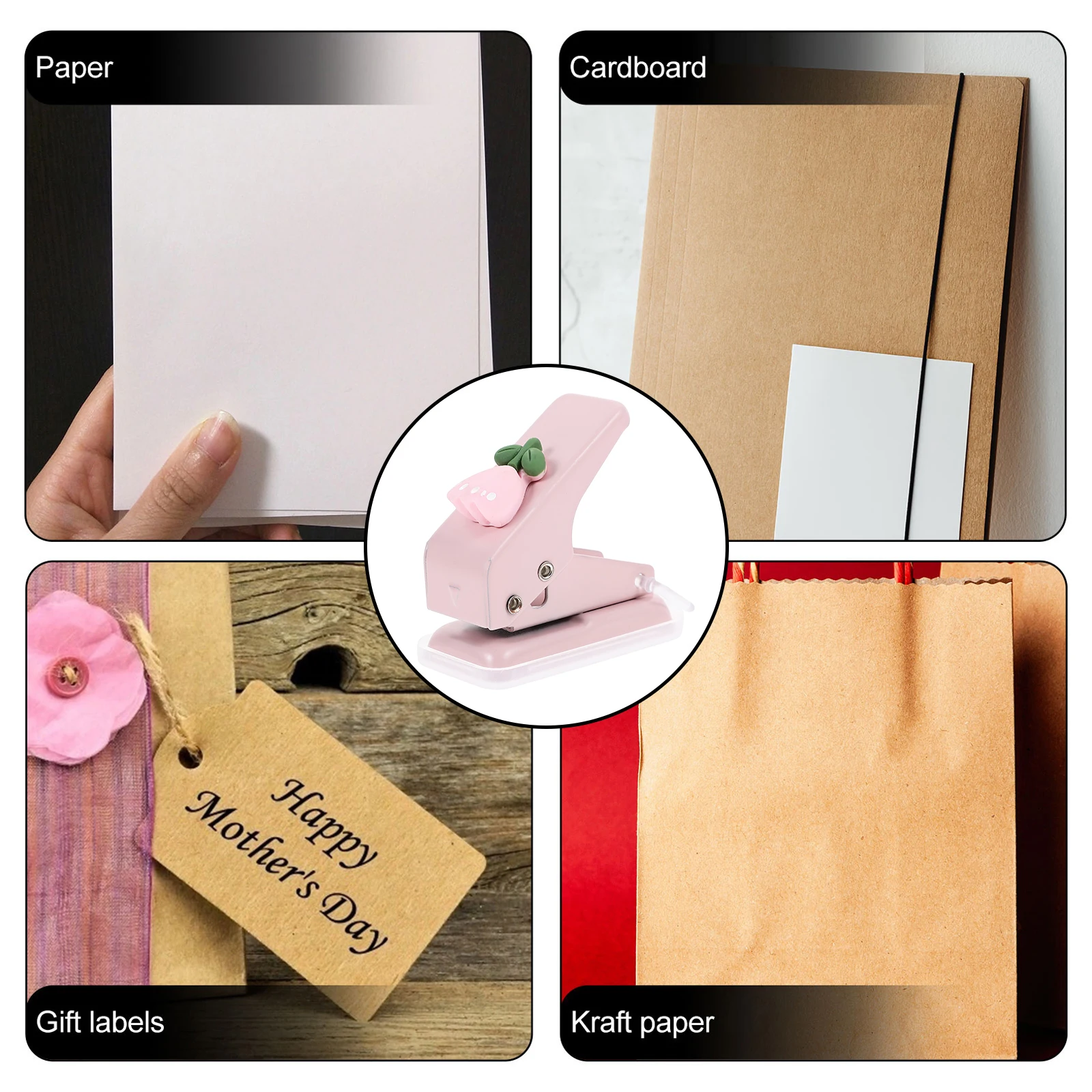 Mini Hole Punch Pink Tulip Cute Flower Office Loose Leaf Planner circle cutter resin material easy use
Mini Hole Punch Pink Tulip Cute Flower Office Loose Leaf Planner circle cutter resin material easy use