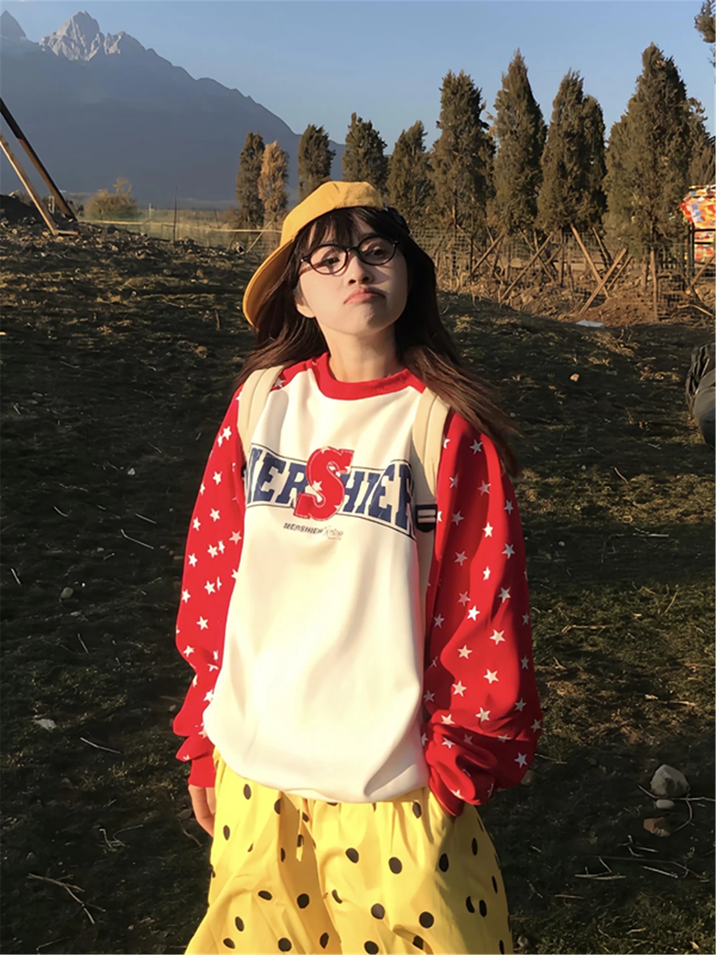 American Retro Letter Star Print Shoulder Sleeve round Neck Hoodie Women's Spring Autumn Loose Casual Versatile Top
American Retro Letter Star Print Shoulder Sleeve round Neck Hoodie Women's Spring Autumn Loose Casual Versatile Top