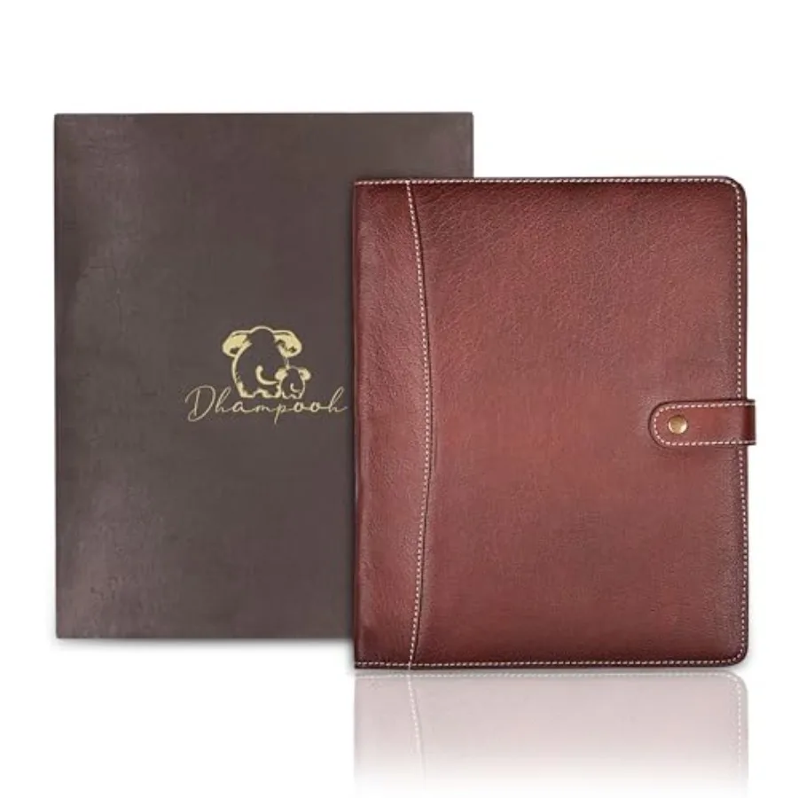 Genuine Leather Portfolio Professional Organizer and Resume Folder, Antique Leather Business Document Padfolio with Writing Pad
Genuine Leather Portfolio Professional Organizer and Resume Folder, Antique Leather Business Document Padfolio with Writing Pad