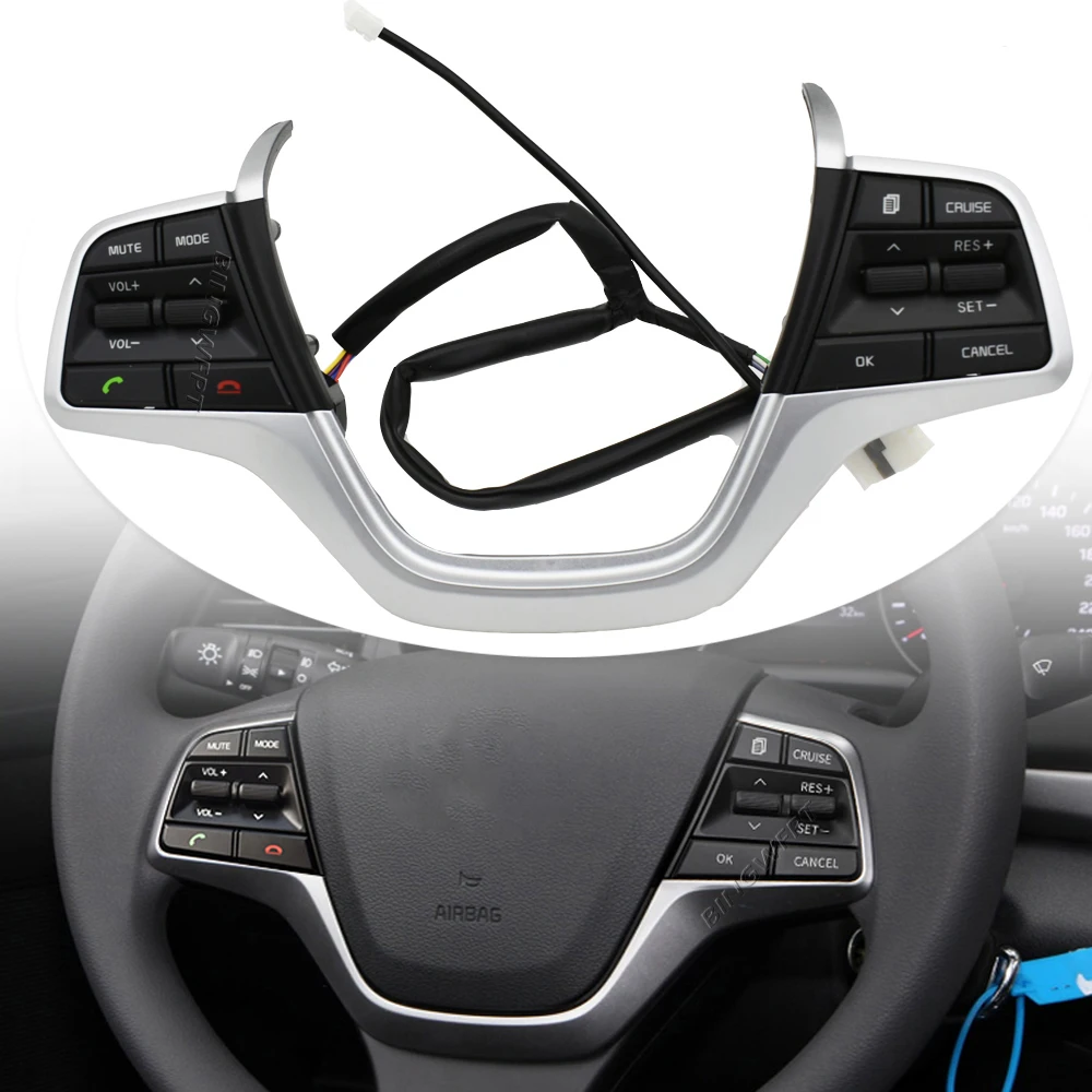 High Quality Cruise Control Steering Wheel Bluetooth Buttons For Hyundai Elantra 1.6 2016 - 2019 Solaris 2017-2022
High Quality Cruise Control Steering Wheel Bluetooth Buttons For Hyundai Elantra 1.6 2016 - 2019 Solaris 2017-2022