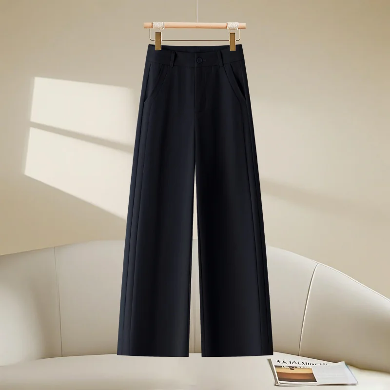 Nine-point Narrow Wide-leg Pants for Women, Fashionable Autumn New Style, Petite High-waisted Slimming Casual Straight-leg Suit
Nine-point Narrow Wide-leg Pants for Women, Fashionable Autumn New Style, Petite High-waisted Slimming Casual Straight-leg Suit
