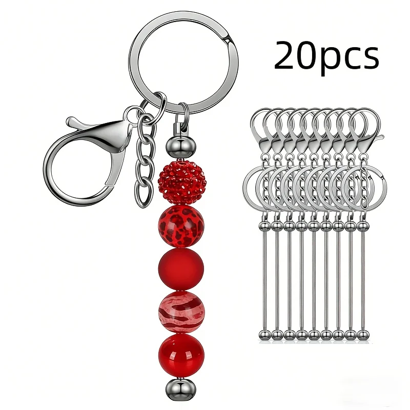 20pcs Decorative Handmade Novelty Beaded Keychain Key Rings Blank Beading Rods DIY Keychain Accessories Available In Bulk
20pcs Decorative Handmade Novelty Beaded Keychain Key Rings Blank Beading Rods DIY Keychain Accessories Available In Bulk