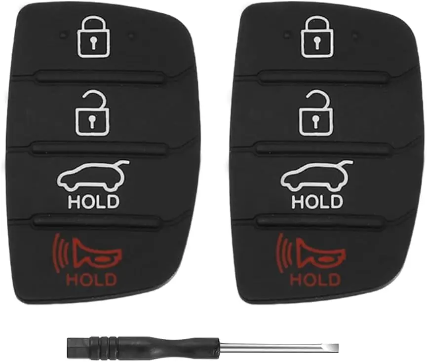 4 Button Key Fob Rubber Pad Replacement for Hyundai Santa Fe Sport Sonata 2013-2019 2 Pack
4 Button Key Fob Rubber Pad Replacement for Hyundai Santa Fe Sport Sonata 2013-2019 2 Pack