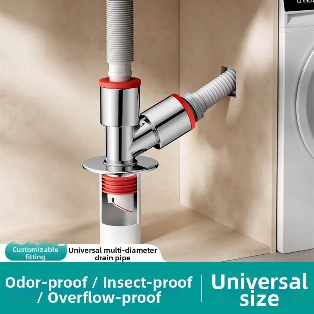 Защелкивающийся соединитель Слив в пол для стиральной машины Двойное назначение Сливная труба с защитой от запаха Слив в пол Предотвращение насекомых Анти-перелив 
Защелкивающийся соединитель Слив в пол для стиральной машины Двойное назначение Сливная труба с защитой от запаха Слив в пол Предотвращение насекомых Анти-перелив