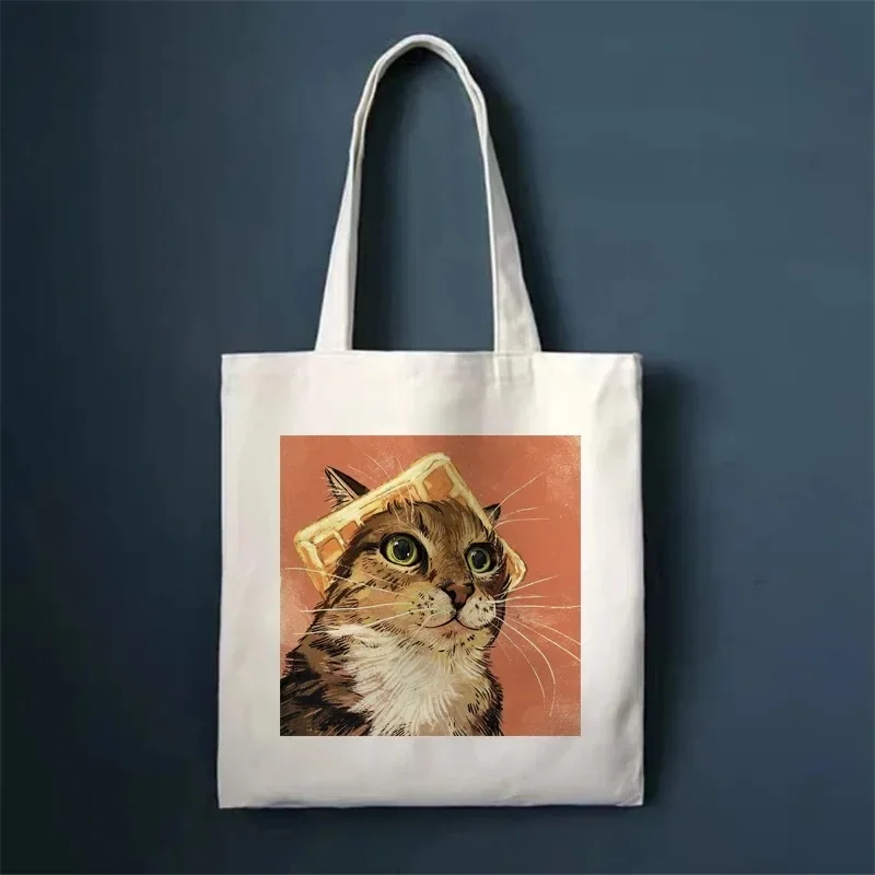 Сумка с забавным принтом кота, модная сумка-тоут для девочек, экологическая большая вместительная портативная сумка для покупок с героями мультфильмов, холщовая сумка на плечо
Сумка с забавным принтом кота, модная сумка-тоут для девочек, экологическая большая вместительная портативная сумка для покупок с героями мультфильмов, холщовая сумка на плечо