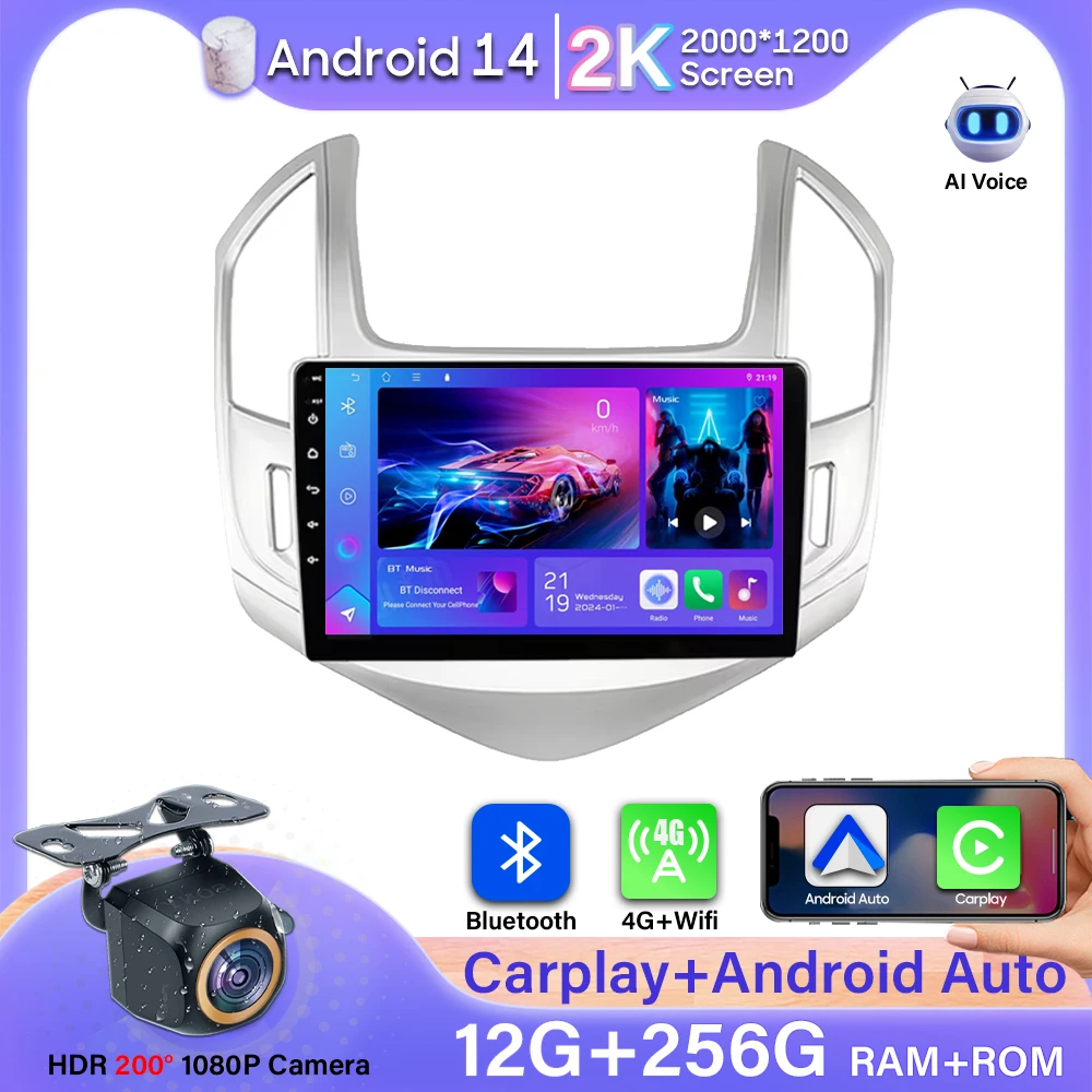 Android Auto For Chevrolet Cruze 2012-2015 Car Radio Carplay 4G Wifi No 2din Video Stereo Multimedia Player GPS Navigation 2k BT
Android Auto For Chevrolet Cruze 2012-2015 Car Radio Carplay 4G Wifi No 2din Video Stereo Multimedia Player GPS Navigation 2k BT