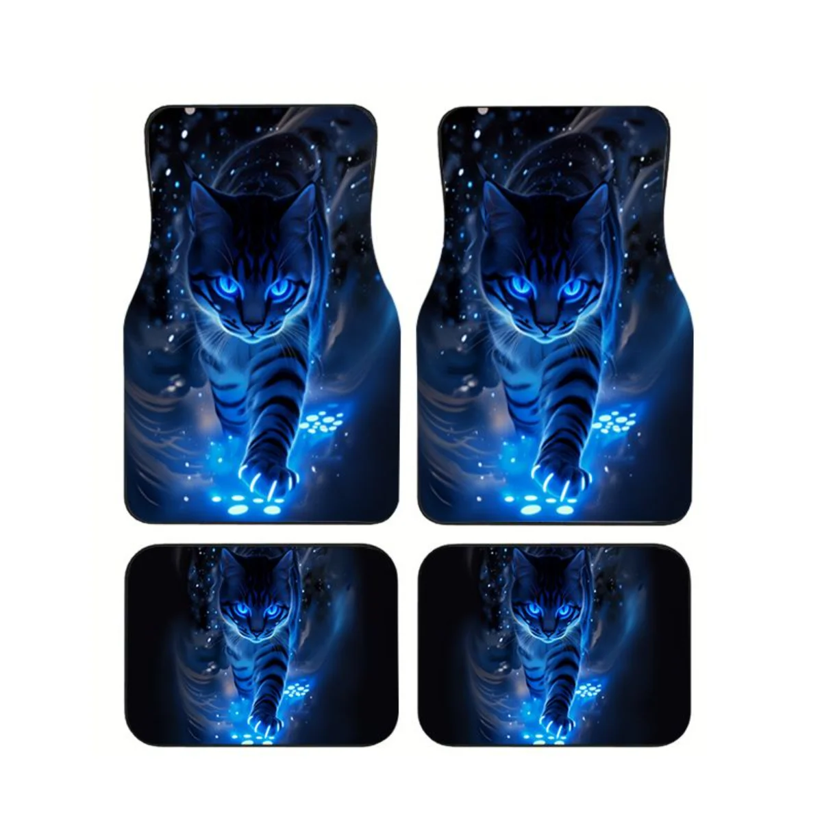 Glowing Blue Eyes Magic Cat Print Car Floor Mat 4PCS Universal Cool Animal Auto Foot Carpets Interior Accessories For Cat Lovers
Glowing Blue Eyes Magic Cat Print Car Floor Mat 4PCS Universal Cool Animal Auto Foot Carpets Interior Accessories For Cat Lovers