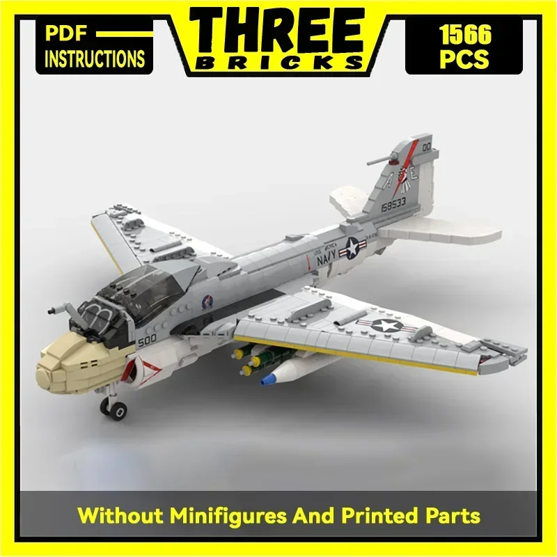 Строительные блоки Moc в стиле милитари, масштаб 1:35, модель A-6E, технология, самолет, кирпичи, сделай сам, сборка, истребитель, игрушка для детей
Строительные блоки Moc в стиле милитари, масштаб 1:35, модель A-6E, технология, самолет, кирпичи, сделай сам, сборка, истребитель, игрушка для детей