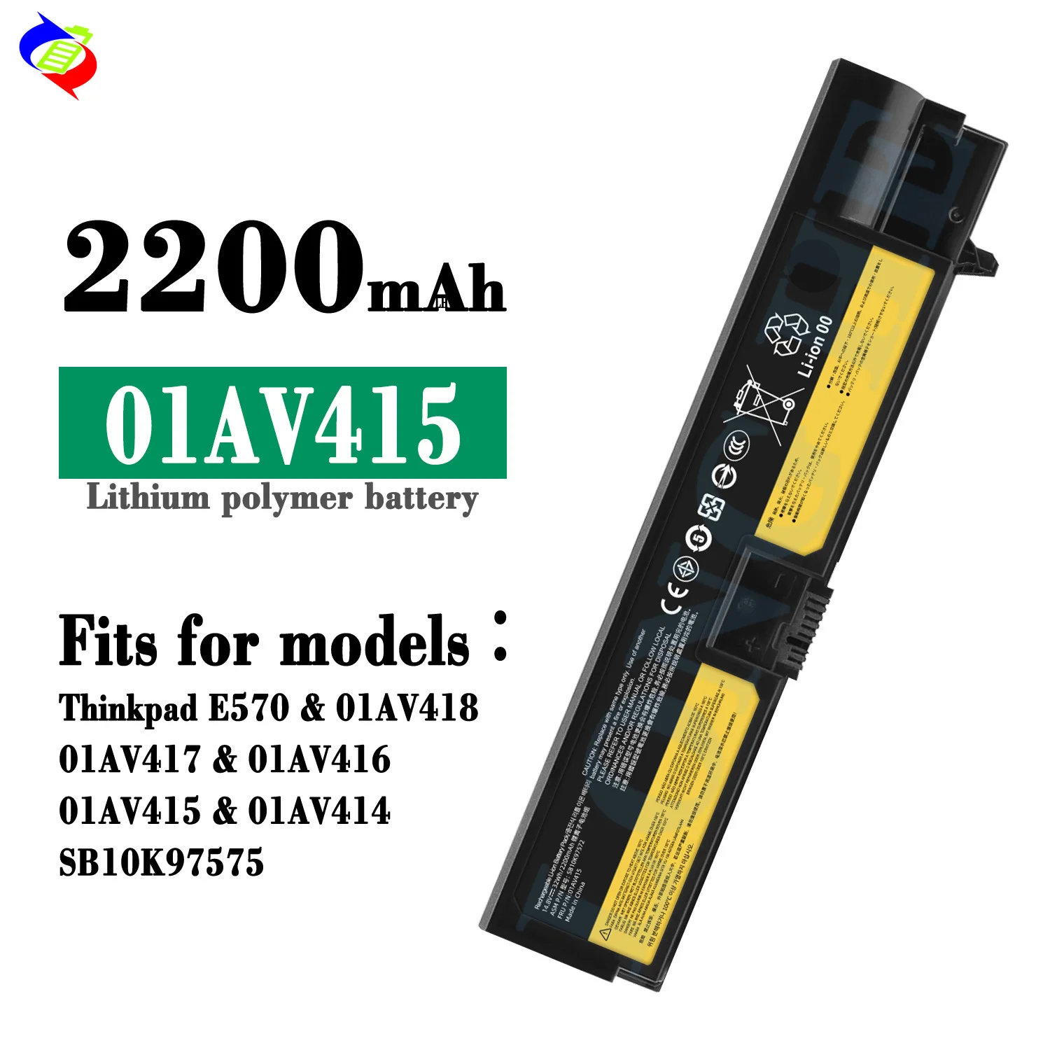 01AV418 Laptop Battery for Lenovo ThinkPad E570 E570C E575 01AV417 01AV414 01AV415 01AV416 SB10K97575 14.8V 32Wh 2200mAh Battery
01AV418 Laptop Battery for Lenovo ThinkPad E570 E570C E575 01AV417 01AV414 01AV415 01AV416 SB10K97575 14.8V 32Wh 2200mAh Battery