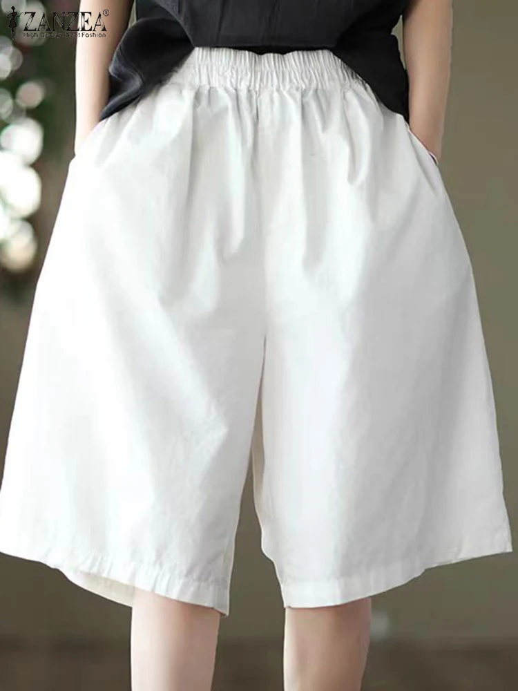 ZANZEA Women Elastic Waist Shorts 2025 Summer Short Pants Fashion Holiday Korean Solid Pantalon Casual Loose Wide Leg Shorts
ZANZEA Women Elastic Waist Shorts 2025 Summer Short Pants Fashion Holiday Korean Solid Pantalon Casual Loose Wide Leg Shorts
