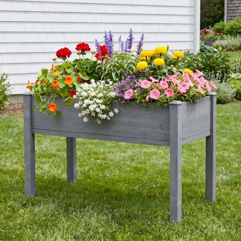 48x24x30 Inch Elevated Wooden Garden Bed with Legs for Outdoor Plants, Flowers, Fruits, Vegetables, Herbs
48x24x30 Inch Elevated Wooden Garden Bed with Legs for Outdoor Plants, Flowers, Fruits, Vegetables, Herbs